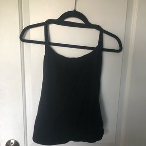 black halter crop top